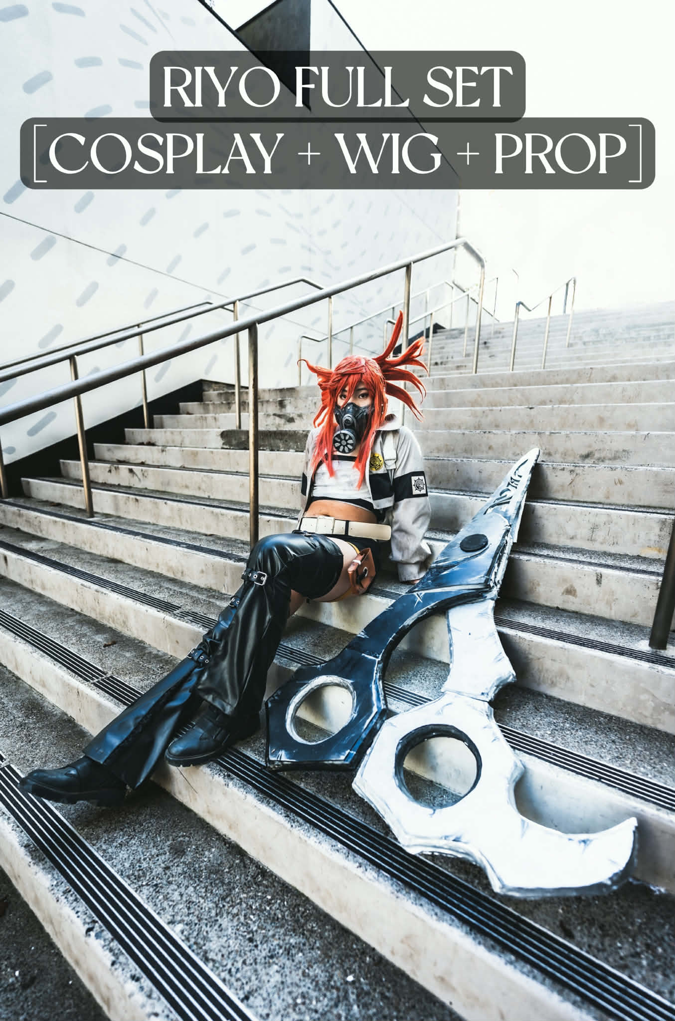 [FULL SET] Riyo's Cosplay + Wig + Scissors